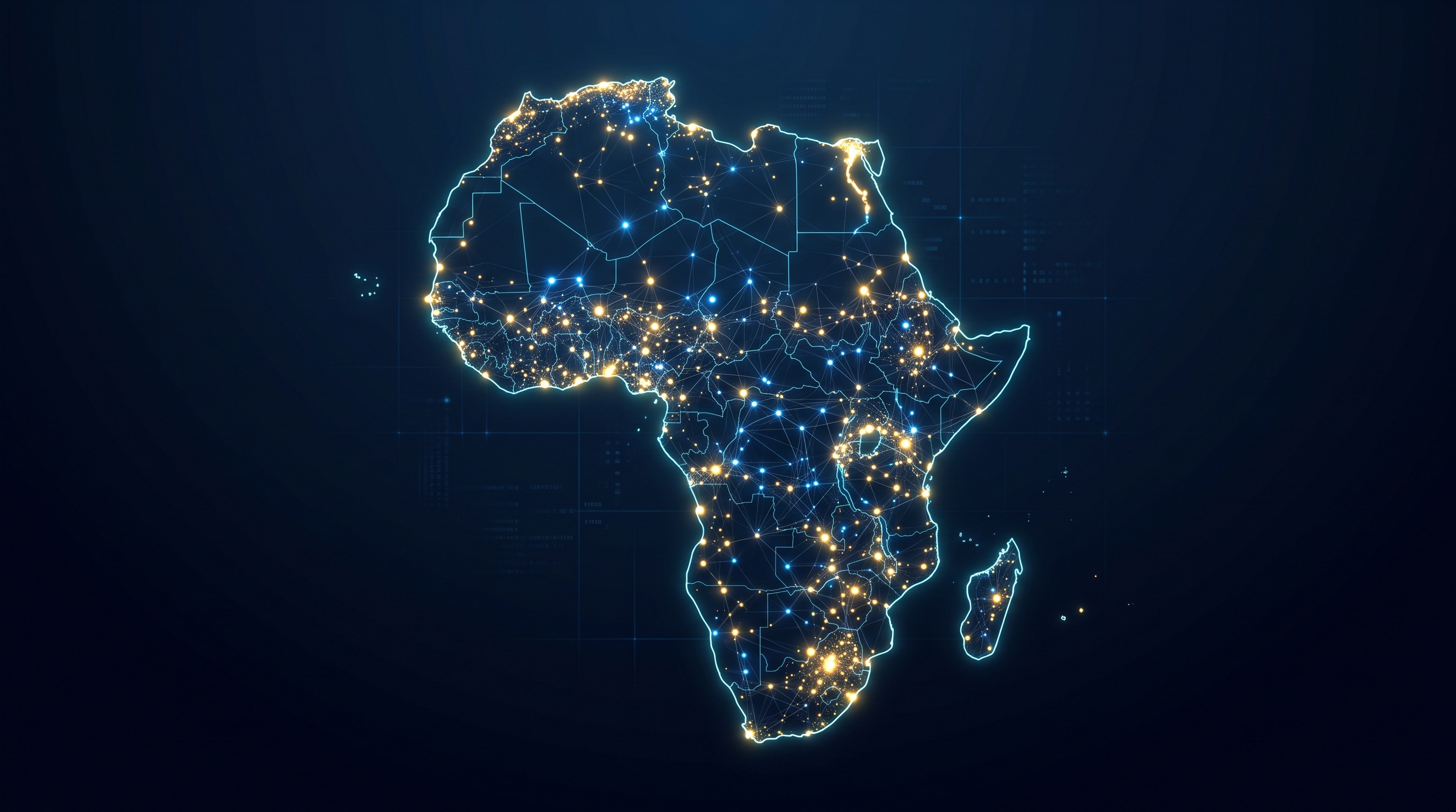 Illustration abstraite de l'Afrique connectée